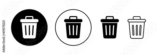 Trash icon vector for web and mobile app. trash can icon. delete sign and symbol.