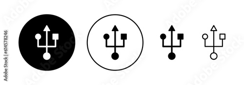 Usb icon vector for web and mobile app. Flash disk sign and symbol. flash drive sign.