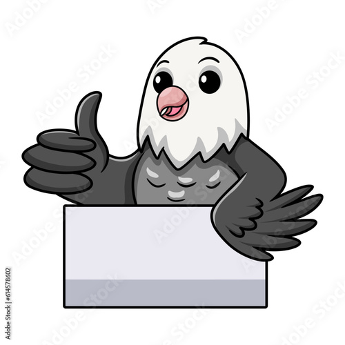 Cute roseicollis opaline malva love bird cartoon giving thumb up