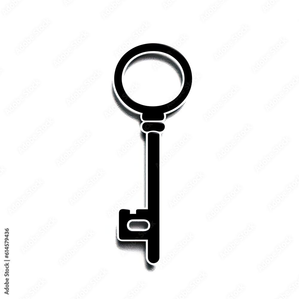solid black silhouette of a key white background solid black silhouette of a key white background