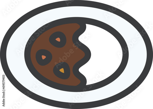 ミニミニカラー飲食物イラスト　カレー