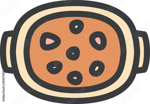ミニミニカラー飲食物イラスト　グラタン