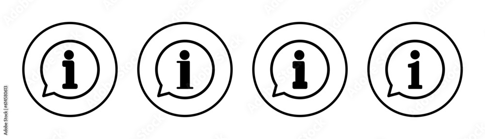 Information sign icon set illustration. about us sign and symbol. question mark icon Information sign icon set illustration. about us sign and symbol. question mark icon