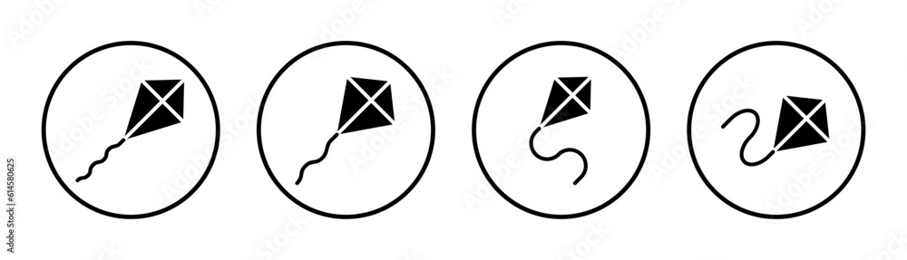 Kite icon set illustration. kite sign and symbol Kite icon set illustration. kite sign and symbol