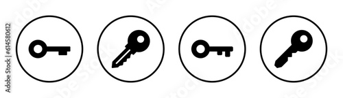 Key icon set illustration. Key sign and symbol.