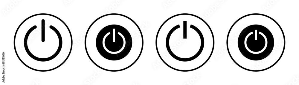 Power icon set illustration. Power Switch sign and symbol. Electric power Power icon set illustration. Power Switch sign and symbol. Electric power