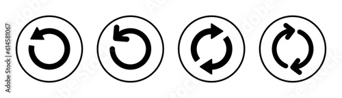 Refresh icon set illustration. Reload sign and symbol. Update icon.