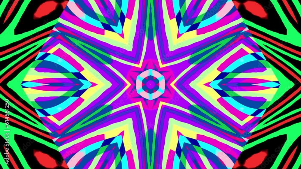 A vj loop of geometrical psychedelic pattern