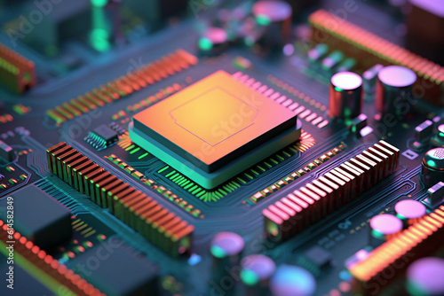 AI artificial intelligence colorful computer chipset photo
