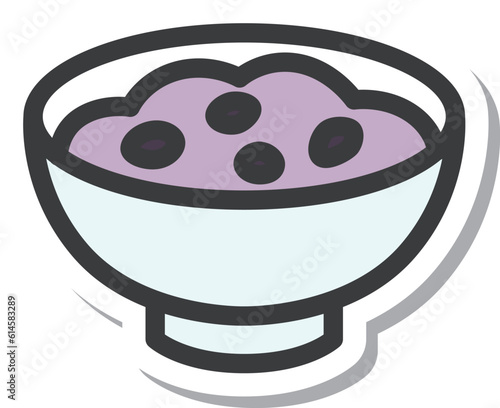 ミニミニステッカー風飲食物イラスト　赤飯