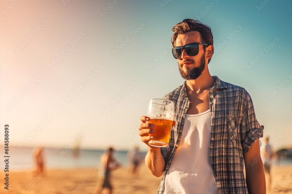 ビーチでビールを飲む男性 with generative ai
ビーチでビールを飲む男性 with generative ai