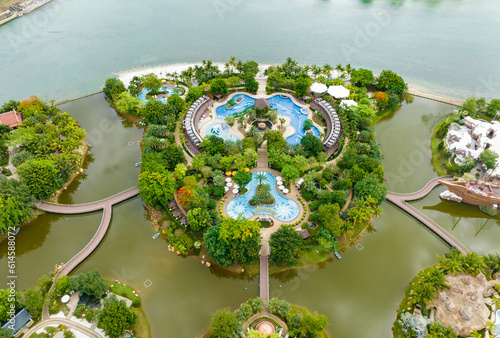 The characteristic building of Haihuadao Sea Park in Zhanzhou, Hainan, China photo