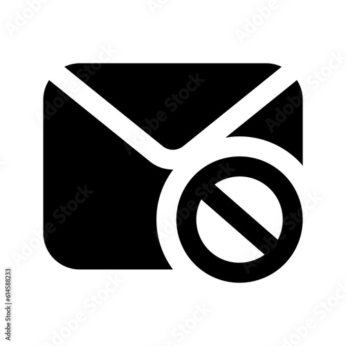 email blocker glyph icon