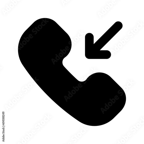 incoming call glyph icon