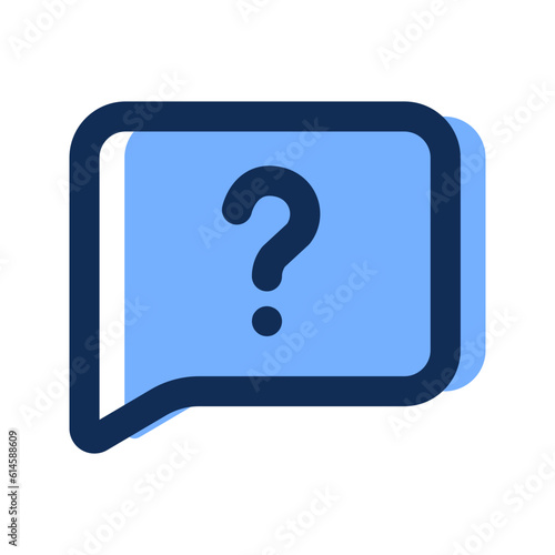 question filled line icon