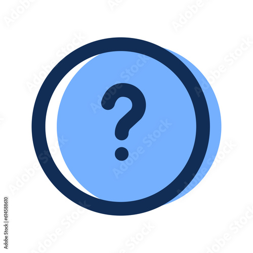 question filled line icon