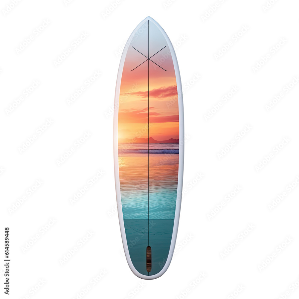 paddleboard isolated on a transparent background, generative ai paddleboard isolated on a transparent background, generative ai