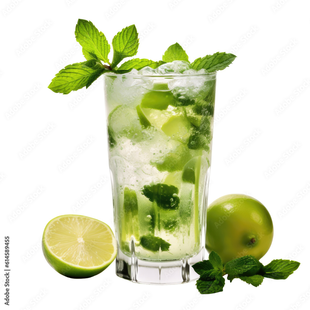 mojito isolated on a transparent background, generative ai mojito isolated on a transparent background, generative ai