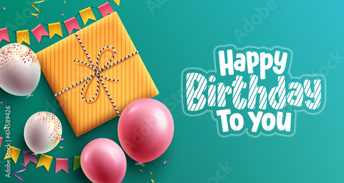 Photography Happy birthday text vector design