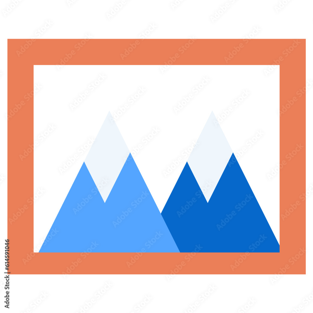 Landscape Icon: A visual depiction of a natural or scenic landscape Landscape Icon: A visual depiction of a natural or scenic landscape
