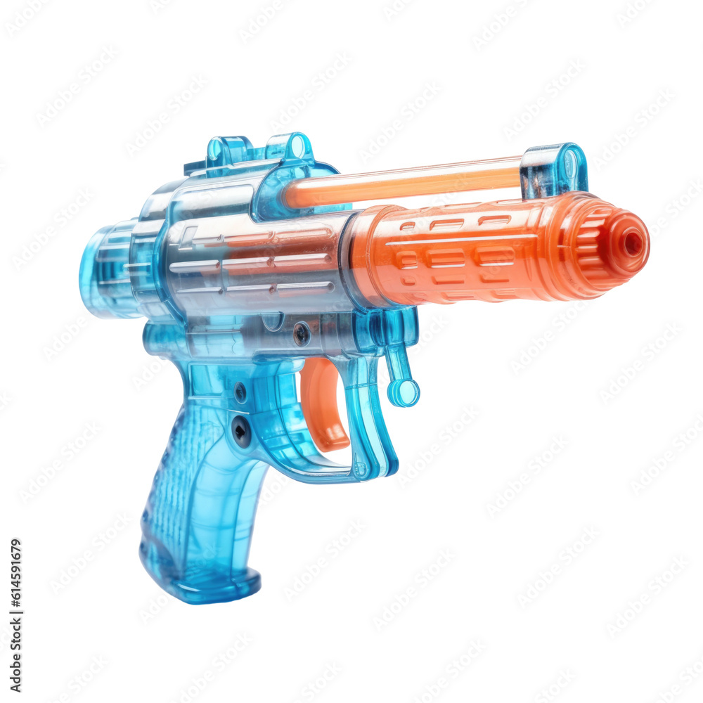 water gun isolated on a transparent background, generative ai water gun isolated on a transparent background, generative ai