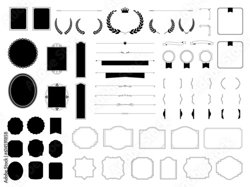 白黒のクラシックフレームセット