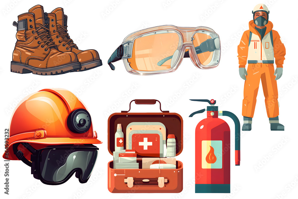 set of equipment for construction. generative ai set of equipment for construction. generative ai