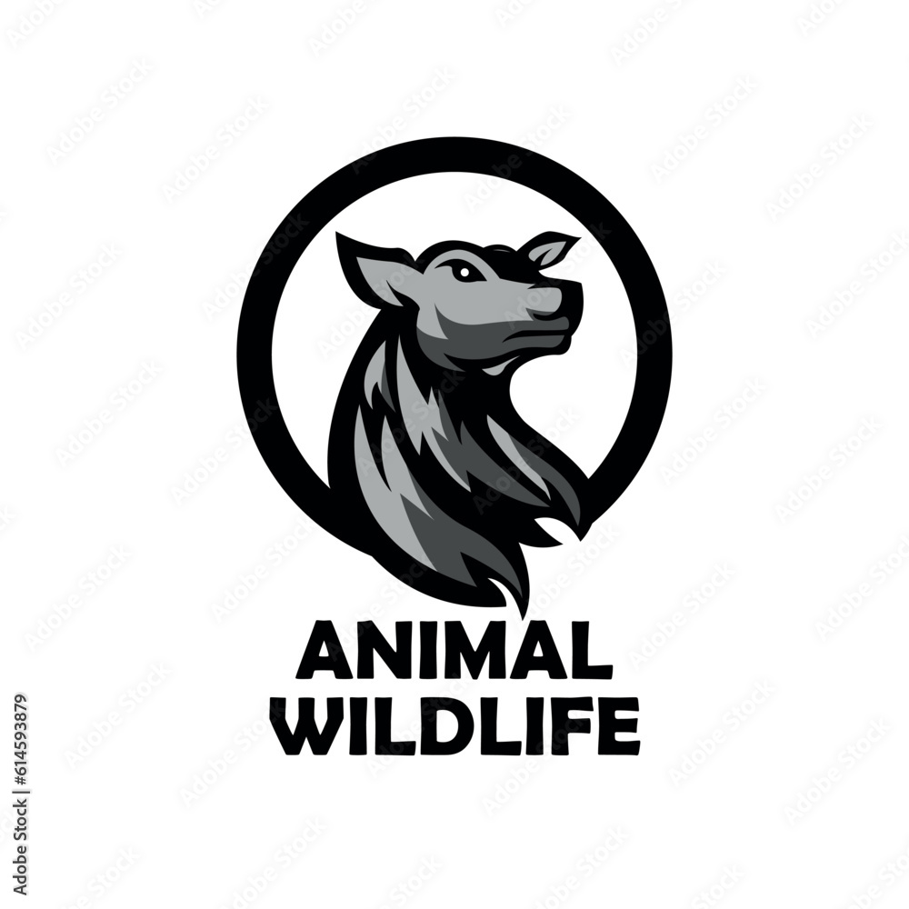 illustration of a deer animal logo vector