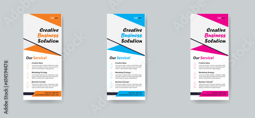 Modern and Creative business dl flyer or rack card design template © antar