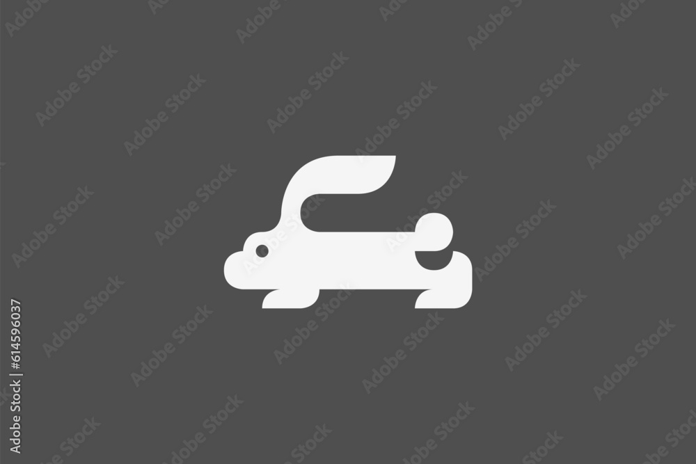Illustration vector graphic of rabbit silhouette. Good for logo Illustration vector graphic of rabbit silhouette. Good for logo