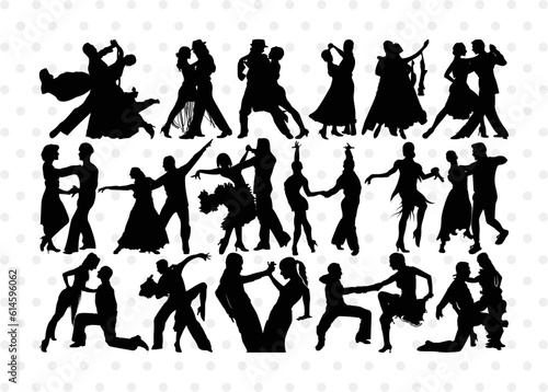 Ballroom Dance Silhouette, Ballroom Dance SVG, Ballroom Svg, Dance Svg, dancing Svg, Ballroom Dance Bundle, SB00340 photo