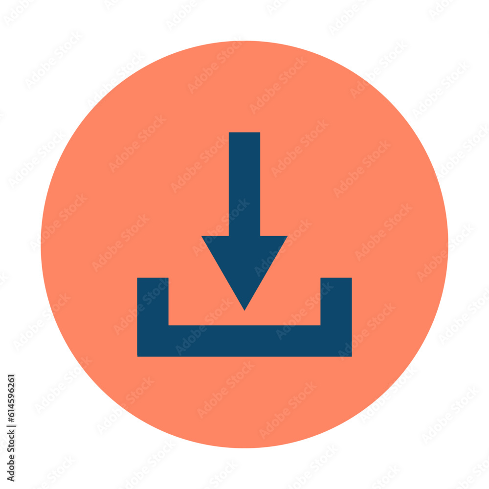 Download icon vector, Flat style for graphic and web design illustration Download icon vector, Flat style for graphic and web design illustration