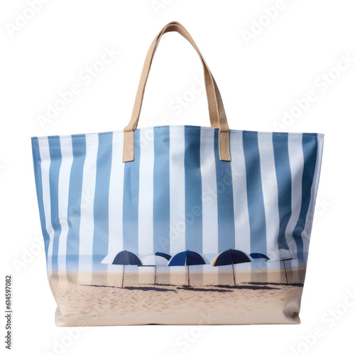 beach bag isolated on a transparent background, generative ai