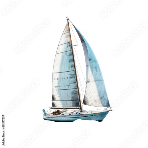 sailboat isolated on a transparent background, generative ai photo