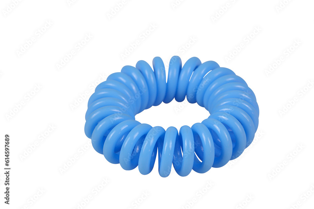 Blue rubber bands for hair isolated on transparent background png file