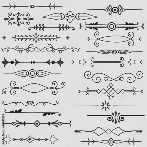 Vector illustration graphic elements for design, Swirl elements decorative illustration