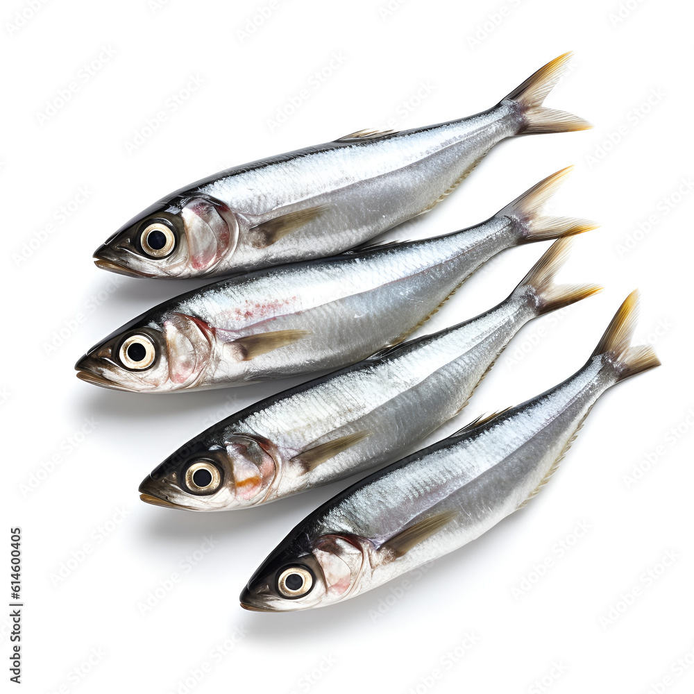 Four Nice shaped Sardines or herring (also called pilchard) isolated on white.
Four Nice shaped Sardines or herring (also called pilchard) isolated on white.