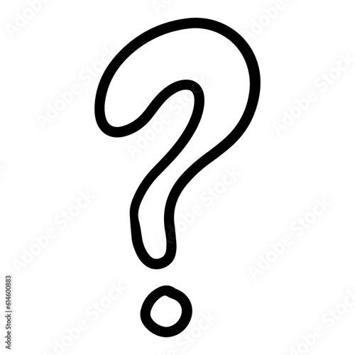 Doodle sketch style of question marks hand drawn illustration. for concept design.