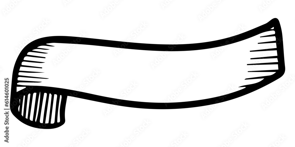 Doodle sketch style of ribbon banner hand drawn illustration. for concept design. Doodle sketch style of ribbon banner hand drawn illustration. for concept design.