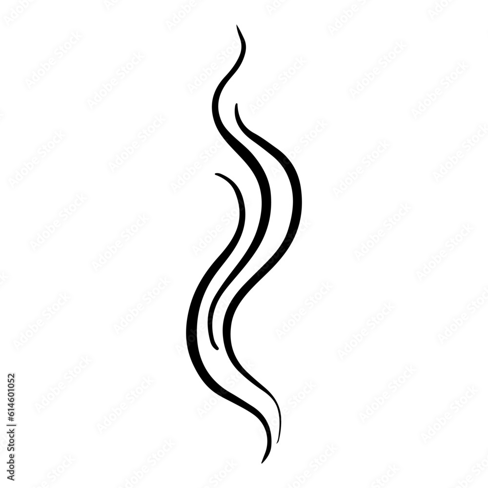 Fototapeta premium Doodle sketch style of smoke symbol drawn illustration for concept design.