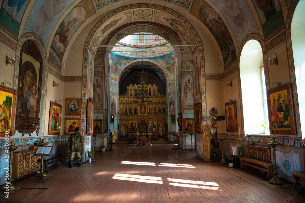In the ancient Church of the Transfiguration of the Savior, Spas-Zaulok