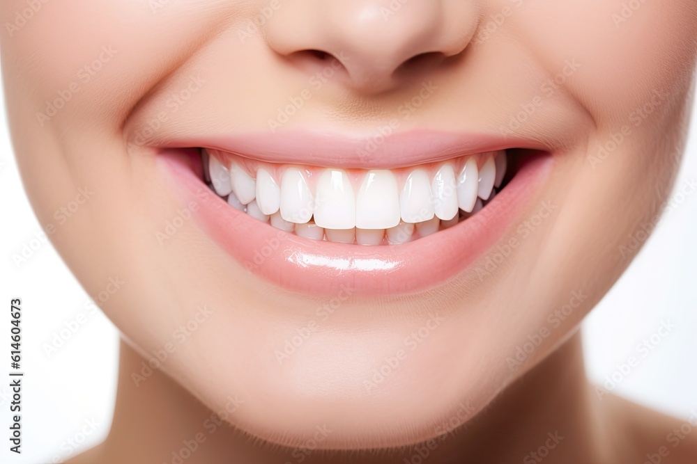 Fototapeta premium Close up of clean white teeth.