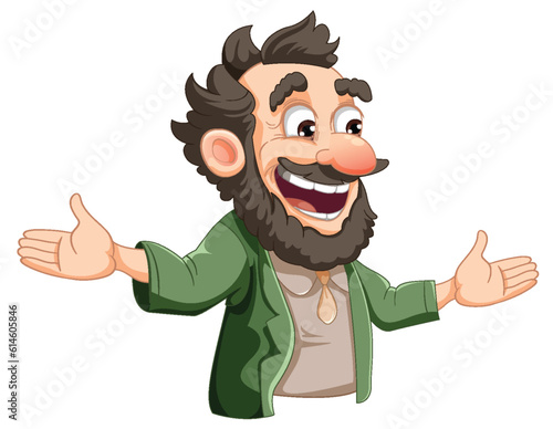 Male adult cartoon isolated