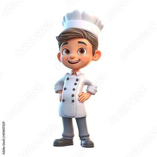 Wallpaper Mural Cute cartoon chef character on transparent background. Generative AI Torontodigital.ca