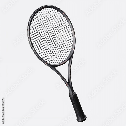 Tennis racquet isolated on white background, Generative AI © S A F I Y A