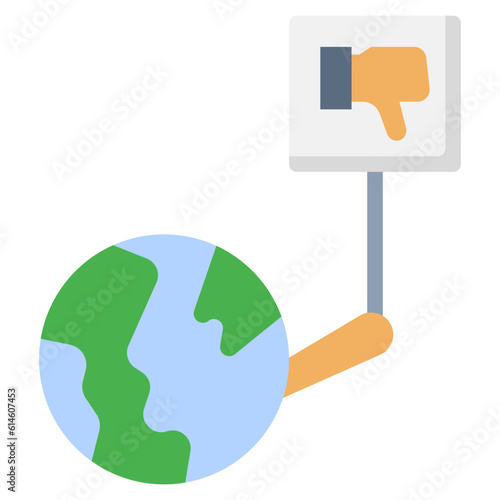 globe flat style icon