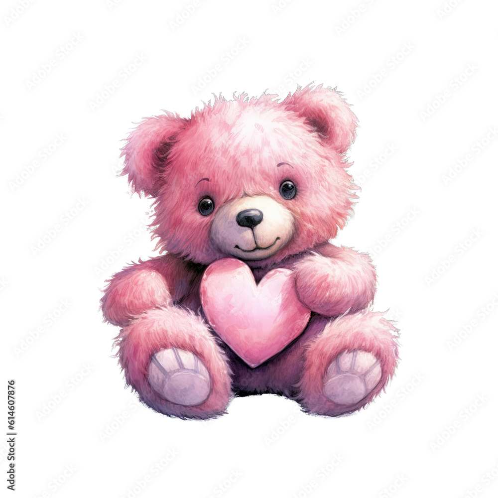 Cuddles is a fluffy pink teddy bear with a big smile and a heart-shaped patch. Cuddles is a fluffy pink teddy bear with a big smile and a heart-shaped patch.