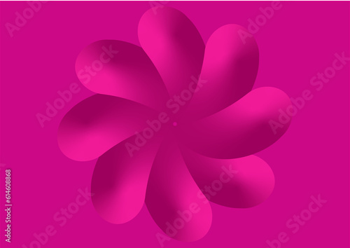 pink flower on a green background