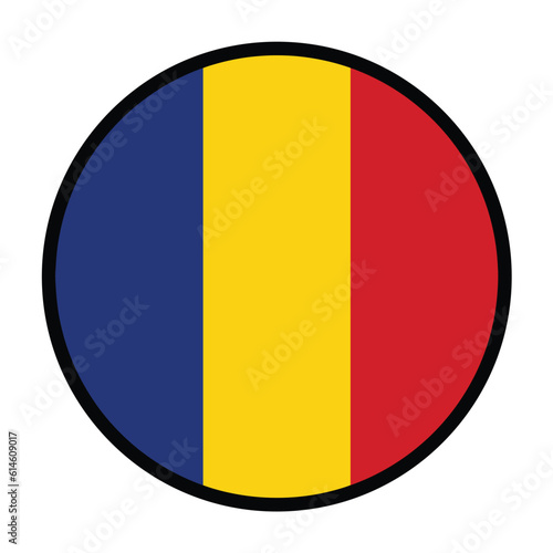 Round Romania flag, flat vector logo icon. Simple vector button flag of Romania. Free Download Round Romania flag, flat vector logo icon. Simple vector button flag of Romania. - GFXLoad