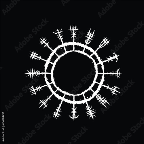 Norse viking symbol circles
